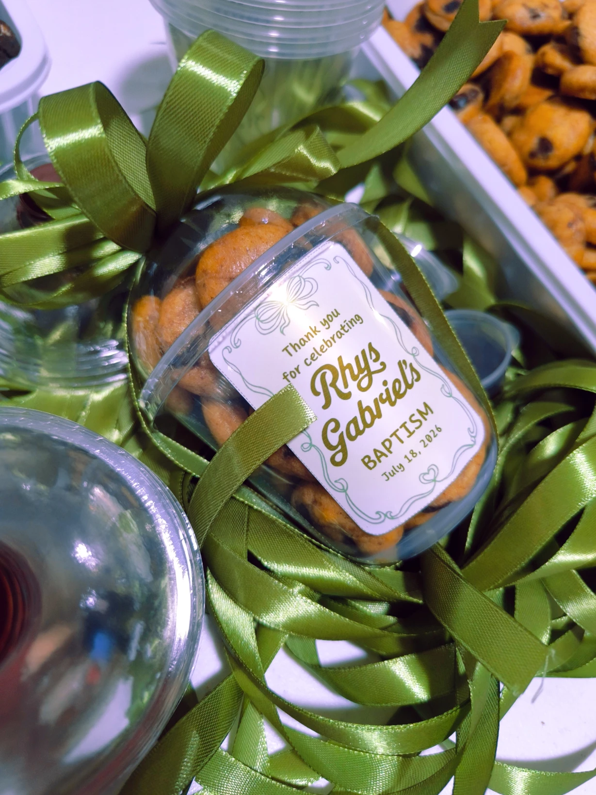 Baptismal Christening Giveaway, Custom Sinful Bites, Mini Cookies - 2
