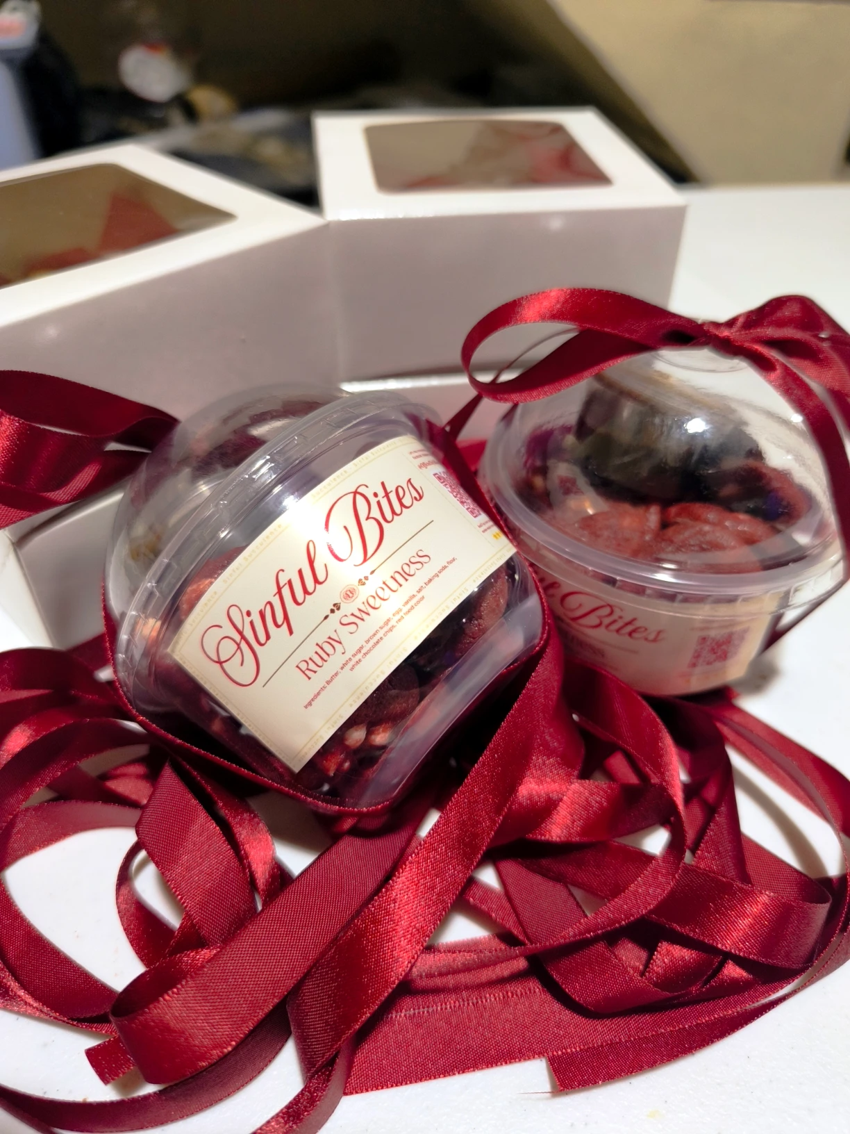 Birthday Party Sinful Bites perfect for celebrations, Red Velvet mini cookies